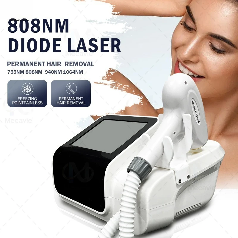 

Professional 808nm Mini Diode Ice Titanium Laser Hair Removal Machine Body Hair Reduction 3 Wave