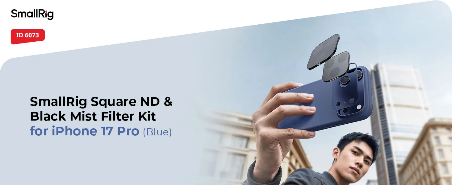 SmallRig Square ND & Black Mist Filter Kit für iPhone 17 Pro und iPhone 17 Pro Max, 3 Farben zur Auswahl mit ND2/4/8/16/32 & Halterung – Detail 4