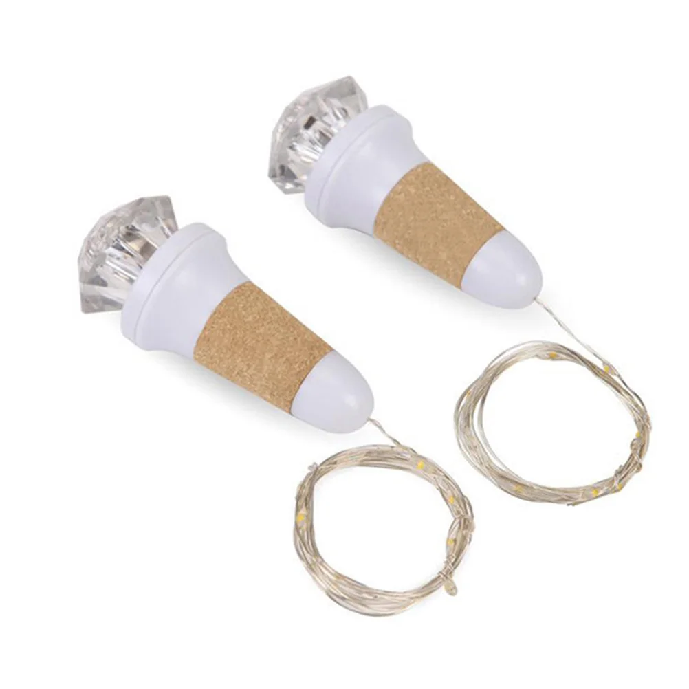 

2PCS Rechargeable LED Bottle Light USB Charging Multi Color Jewel Top Stopper Powered Party DIY Decor