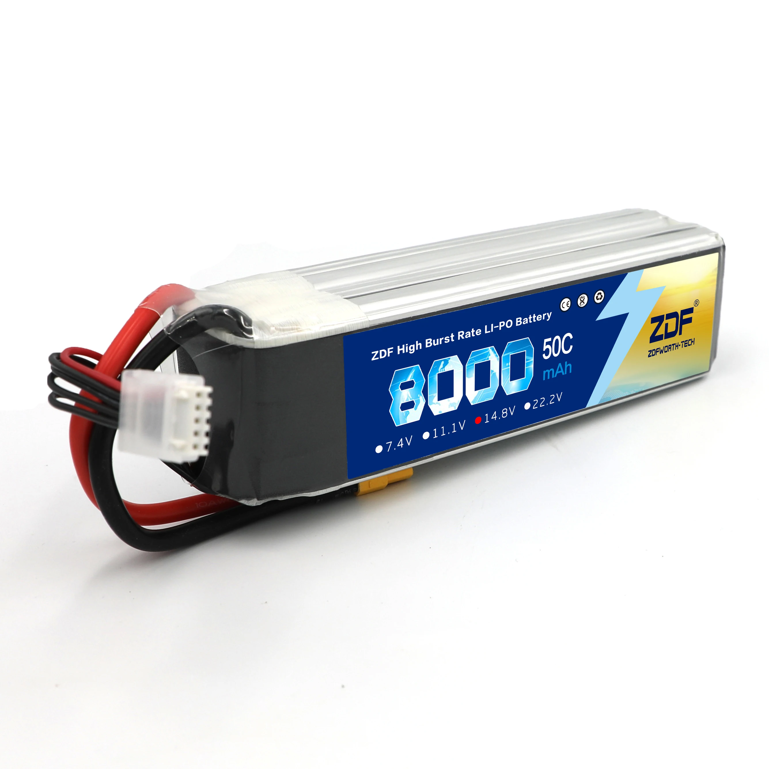 ZDF 4S bateria Lipo 14.8V 50C max 100C 8000mAh RC bateria z XT60 TRX EC5 XT90 wtyczka dla RC samochodów ciężarowych Truggy Racing Hobby części