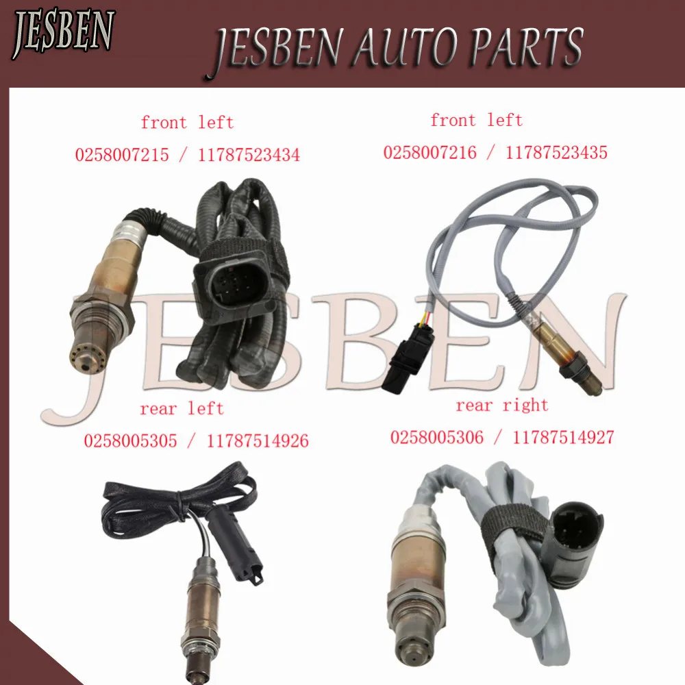 

4PCS 11787514926 11787514927 11787523434 11787523435 Lambda Probe Oxygen O2 Sensor For BMW E46 325i 330i E60 525i X3 E83 M54B