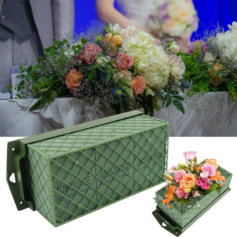 Rectangle Flower Cage With Floral Foam Flowers Arrangements Holders with Foam Floral Foam Bricks Flower Supplies Fresh Flowers