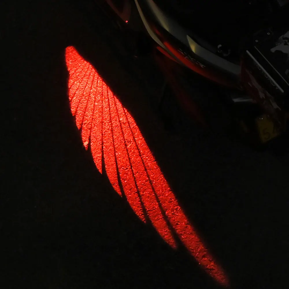 

2 шт., проекция для предотвращения столкновений мотоцикла, приветственная атмосфера, лазерный свет, крылья ангела, Стайлинг, сигнальная лампа, аксессуары для мотоциклов