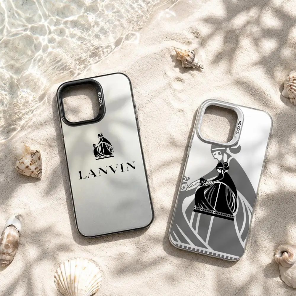 Funda para Teléfono L-Lanvin, Resistente a Caídas, Antideslizante, para iPhone, Cubierta Metálica Mate Protectora