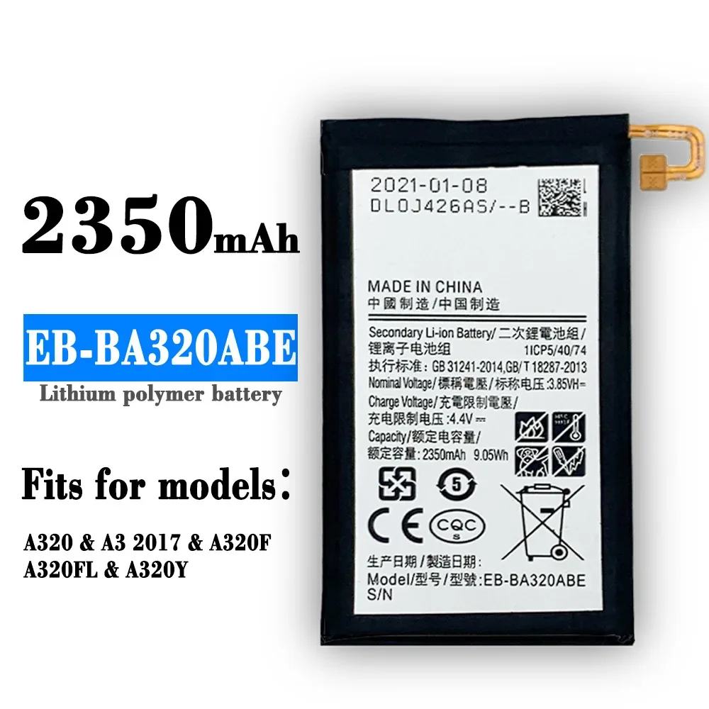 

EB-BA320ABE 2350mAh Battery For SAMSUNG Galaxy A3 (2017) A320 SM-A320F A320Y A320FL A320F/DS A320Y/DS + Tools