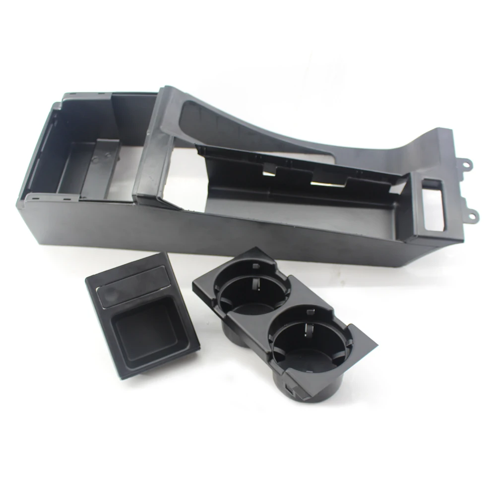 

3Pcs/Set For BMW E46 3 SERIES 1998-2004 Black Center Console Trim Base & Cup Coin Storing Holder Left Hand Drive (LHD) Vehicles