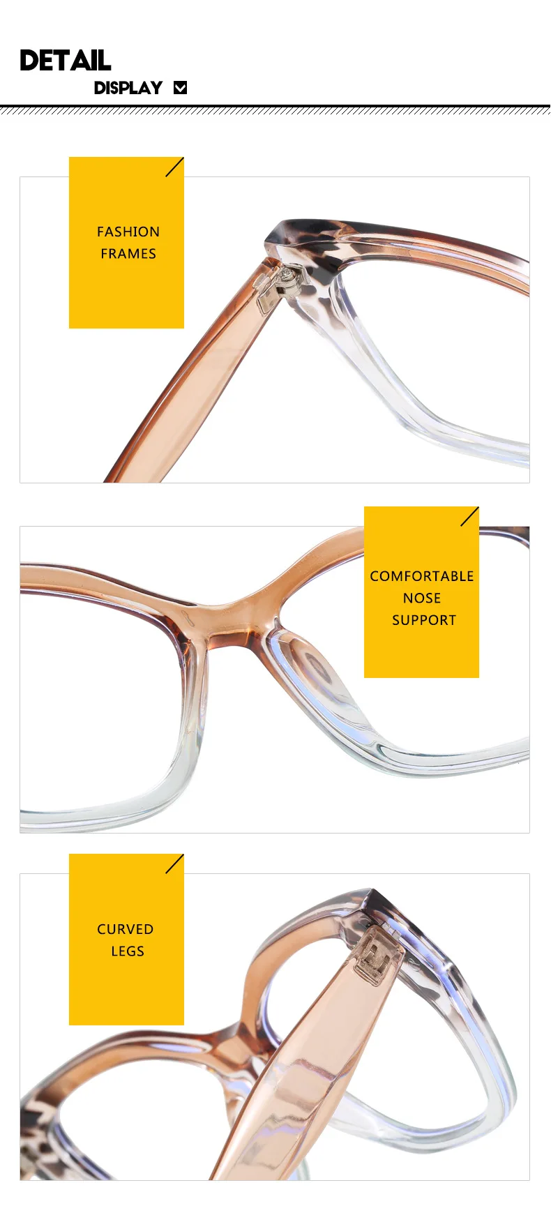 Cat Eye Photochrome Myopie Gläser Frauen Outdoor Drehen Grau Kurzsichtige Brillen Weibliche Klassische Rezept Optische Gläser – Detail 21