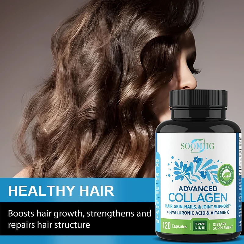 Multi-Action Collagen for Men and Women - Vitamin C & Hyaluronic Acid, Hydrolyzed Collagen Supplement - for Hair, Skin, Joints,