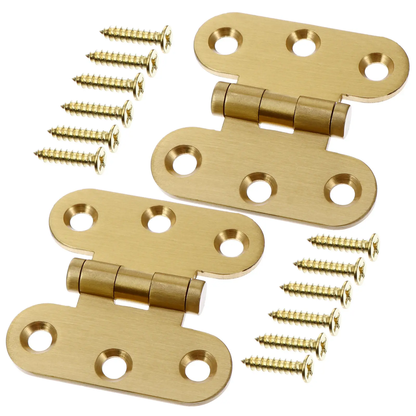 2Pcs Furniture Hinges Practical Durable for Drawers Cabinets Cupboards Vintage Wooden Boxes Easy to Use and Install