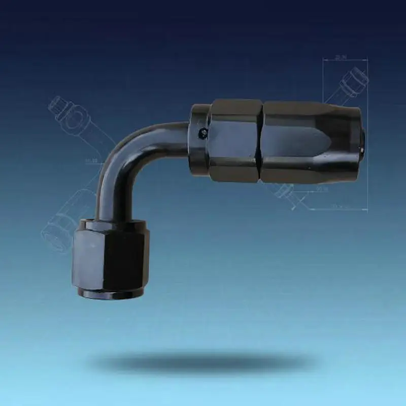 Universal AN4 90 Degree Swivel Oil Fuel Air Gas Line Hose End Fitting for Automotive And Motorcycle Repair