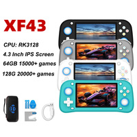 DEZORQ XF43 Retro Game Console 20+ Emulators Handheld Portable Consolas 4.3 Inch Screen 64G 128G 18000+ Games Gaming Player