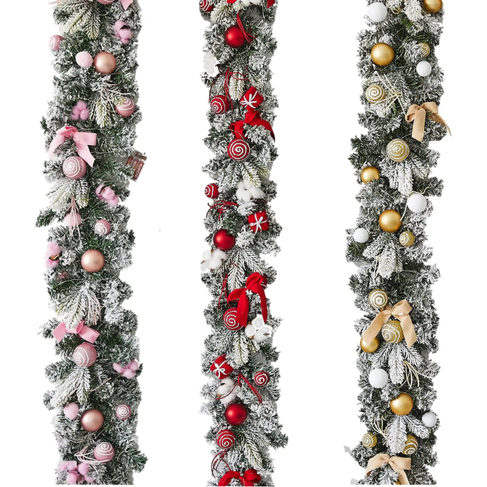 

6ft Artificial Christmas Wreath Decorative Reusable DIY Rattan Wall Hanging