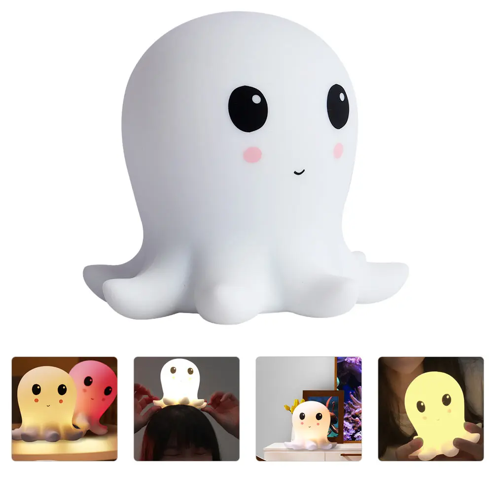 

Silicone Lamp Usb Nightlight Adorable Octopus Cute Creative Small Bedside Decorative