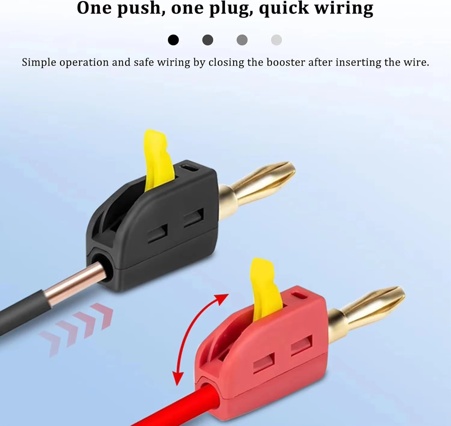 Lötfreier Bananenstecker 4mm 32A, Schnellverbinder aus hochstromfestem Messing mit Goldbeschichtung für Audio-Lautsprecher, Verstärker, tragbares Hi-Fi-Gerät, Premium-Qualität, einfache Installation, langlebig und zuve – Detail 6