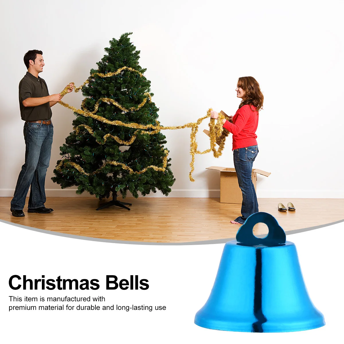 

20Pcs Colorful Christmas Bell Pendant Elegant Decorations Metal Jingle Bells Festive Atmosphere Gift Christmas Bell