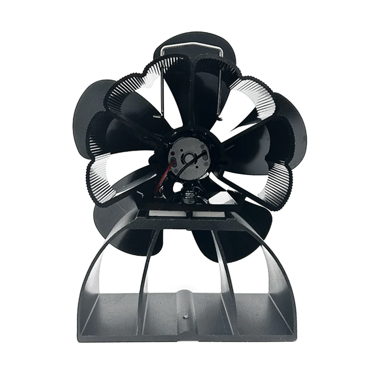 موقد مروحة توفير الطاقة الموقد 5 شفرات الموقد هادئة آمنة تعمل بالطاقة الحرارية موقد مروحة سجل الخشب الموقد صديقة للبيئة مروحة