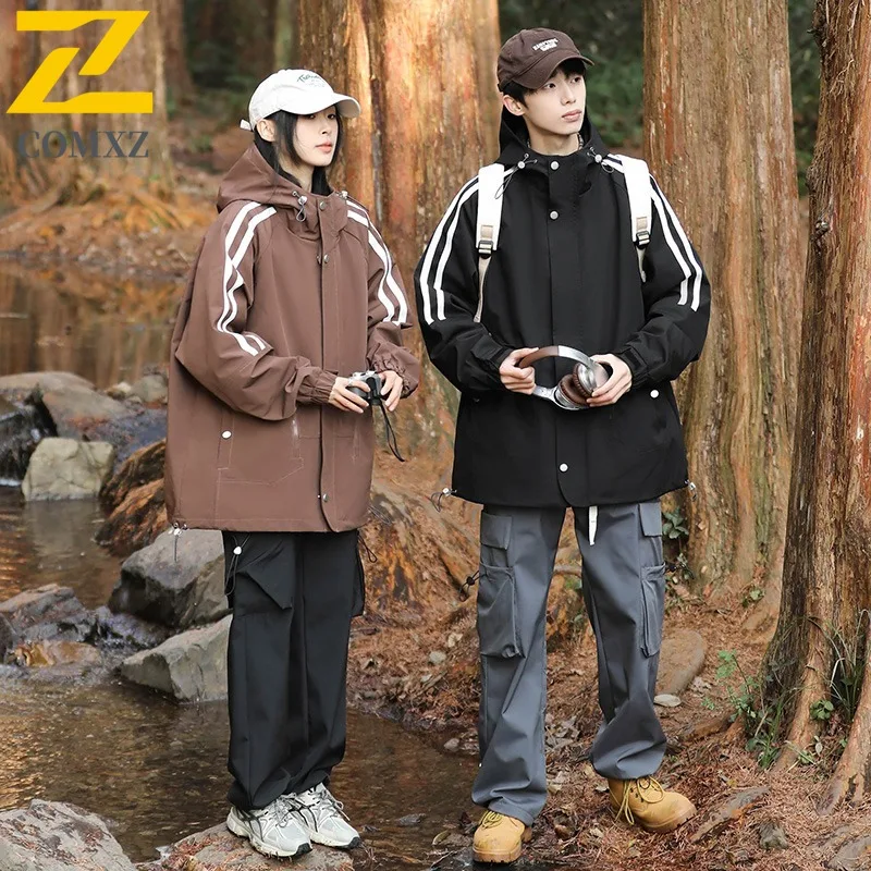 

Men's Charge Jacket Windproof Waterproof Breathable Hooded Jacket Loose Outdoor Mountaineering Camping Stormtrooper Team Jacket