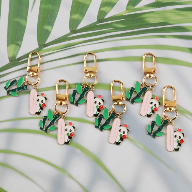 2D 3/6pcsSpringtime Fresh Bamboo Panda Buckle Set，Transmission “Future Availability，Lucky fortune” The beautiful expectations。Ha