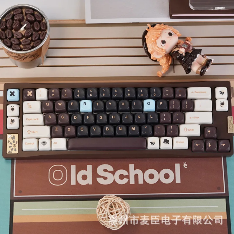 Brown Sugar Bobo 132 Key MOA Highly Themed Keycap Set Round Personality Keycap PBT Keycap Hot Sublimation