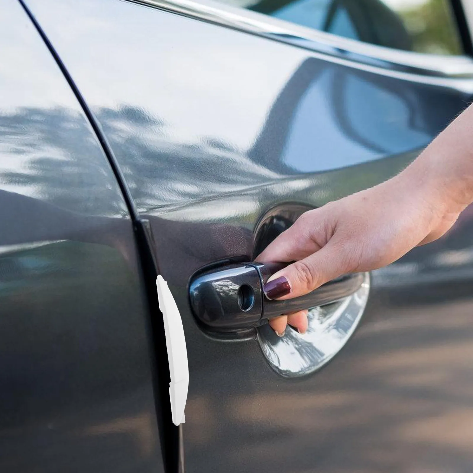 

4 шт. защитных накладок на кромку двери автомобиля из ПВХ, защита от царапин, универсальные, подходят для большинства автомобилей