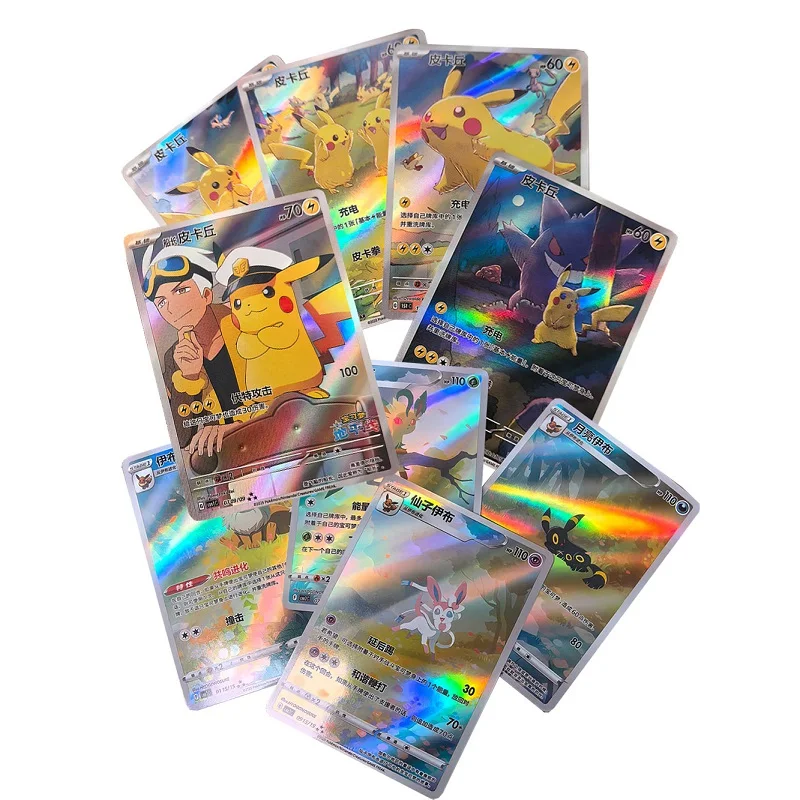 

2025 New Mazos Pokémon Proxy PTCG - Cartas GEM Vol 1 & 2: Eevee Capitán, Pikachu Escarlata/Violeta, Alta Calidad para Torneos