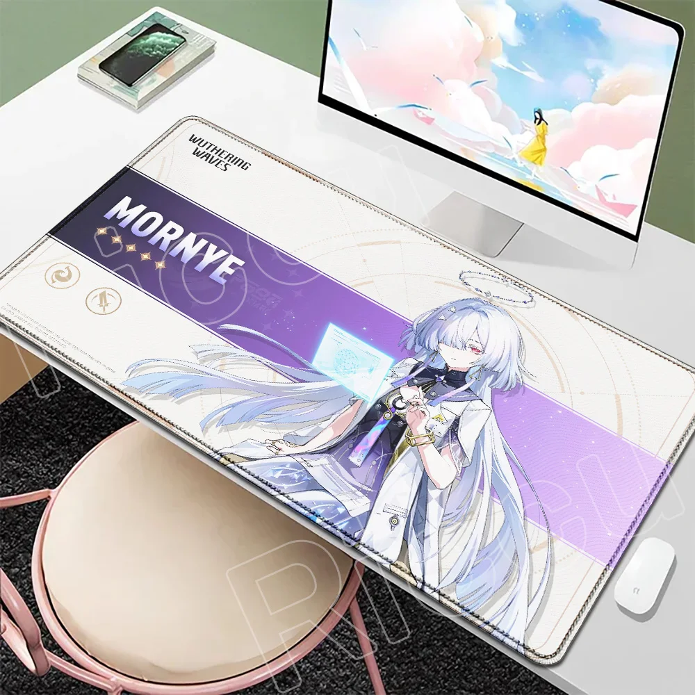 Wallpaper Resmi Riccu Wuthering Waves Lynae Mornye Mouse Pad Gaming Mousepad Anime Girl Desk Mat E-Sports Office PC Mat
