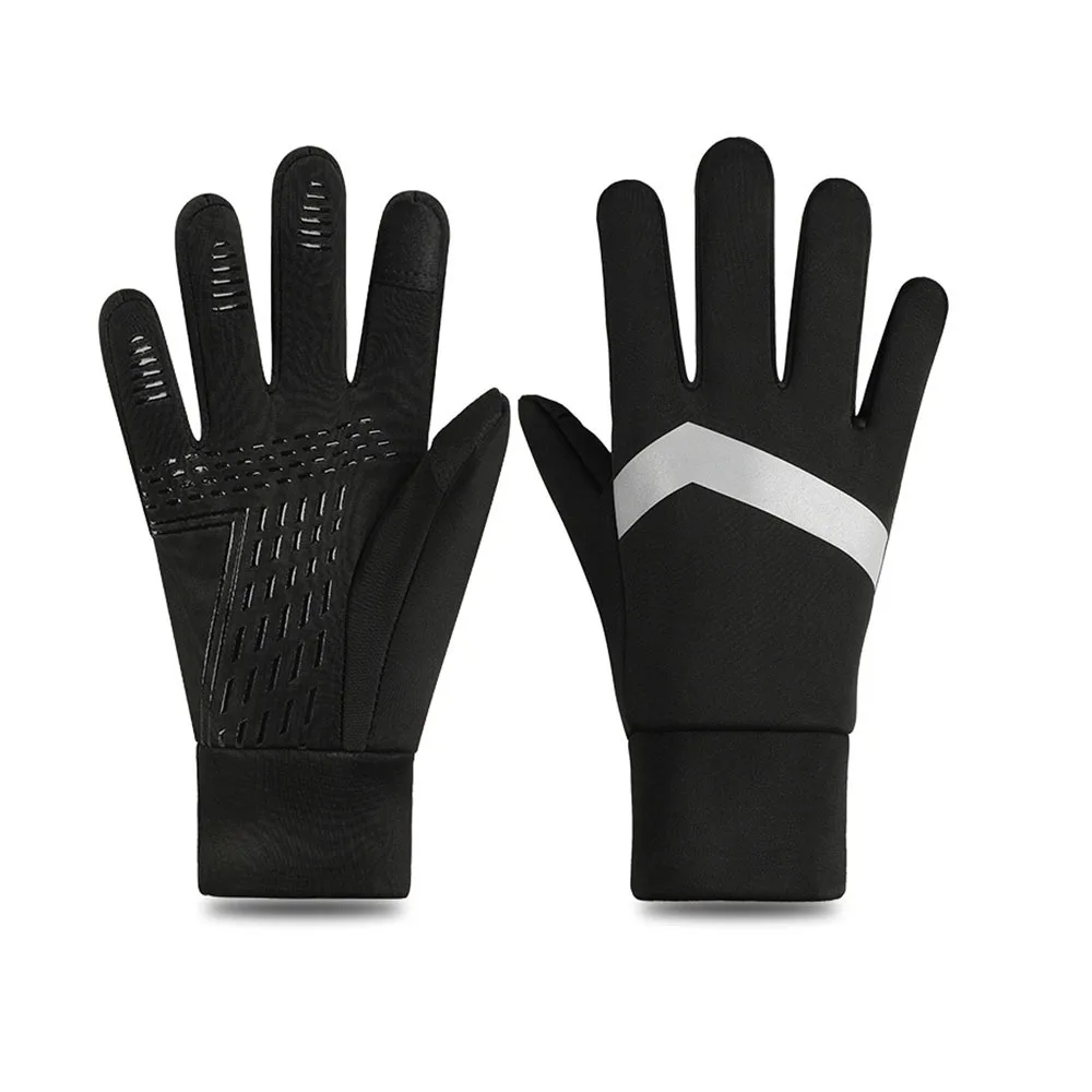 Non-slip Warm Cycling Gloves Full-finger Reflect Bicycle Sports Mittens Touch Screen Cold Wingproof