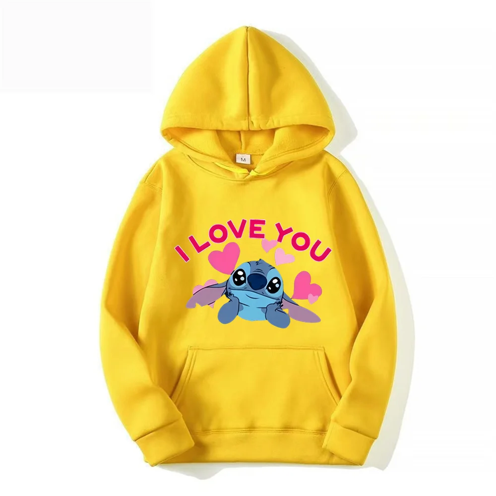 2024 Nieuwe Disney Stitch Patroon Capuchon Trui Met Lange Mouwen Herfst En Winter Disney Top Anime Hoodie Harajuku Hoodie Sweatshirts