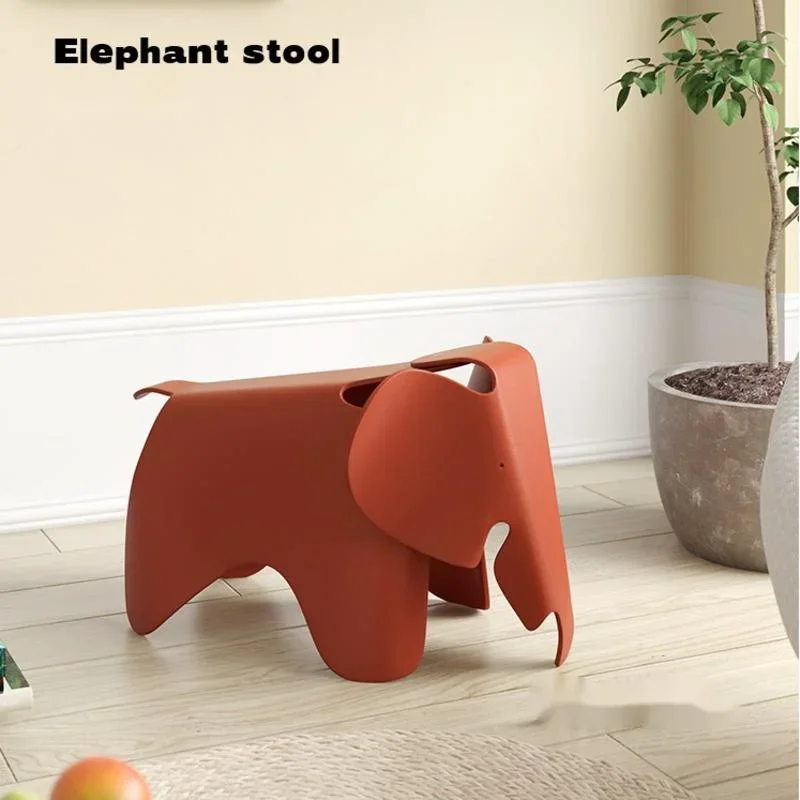 

Creative Elephant Stool Nordic Wind Designer Animal Chair, Kindergarten Low Stool, Cartoon Shoe Stool for Home, Fun Child Seat