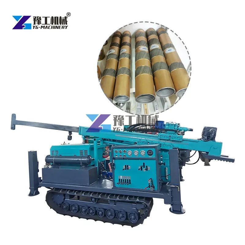 Full Hydraulic Diamond Core Drilling Rig Crawler Based Geological Exploration Wireline Drill Equipment with 500m Capacity