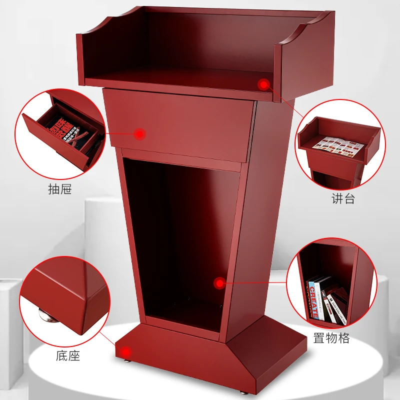 

Stainless Steel Lecture Desk Master of Ceremonies Presiding Desk Hotel Consultant Shopping Guide Desk Sales Department Reception