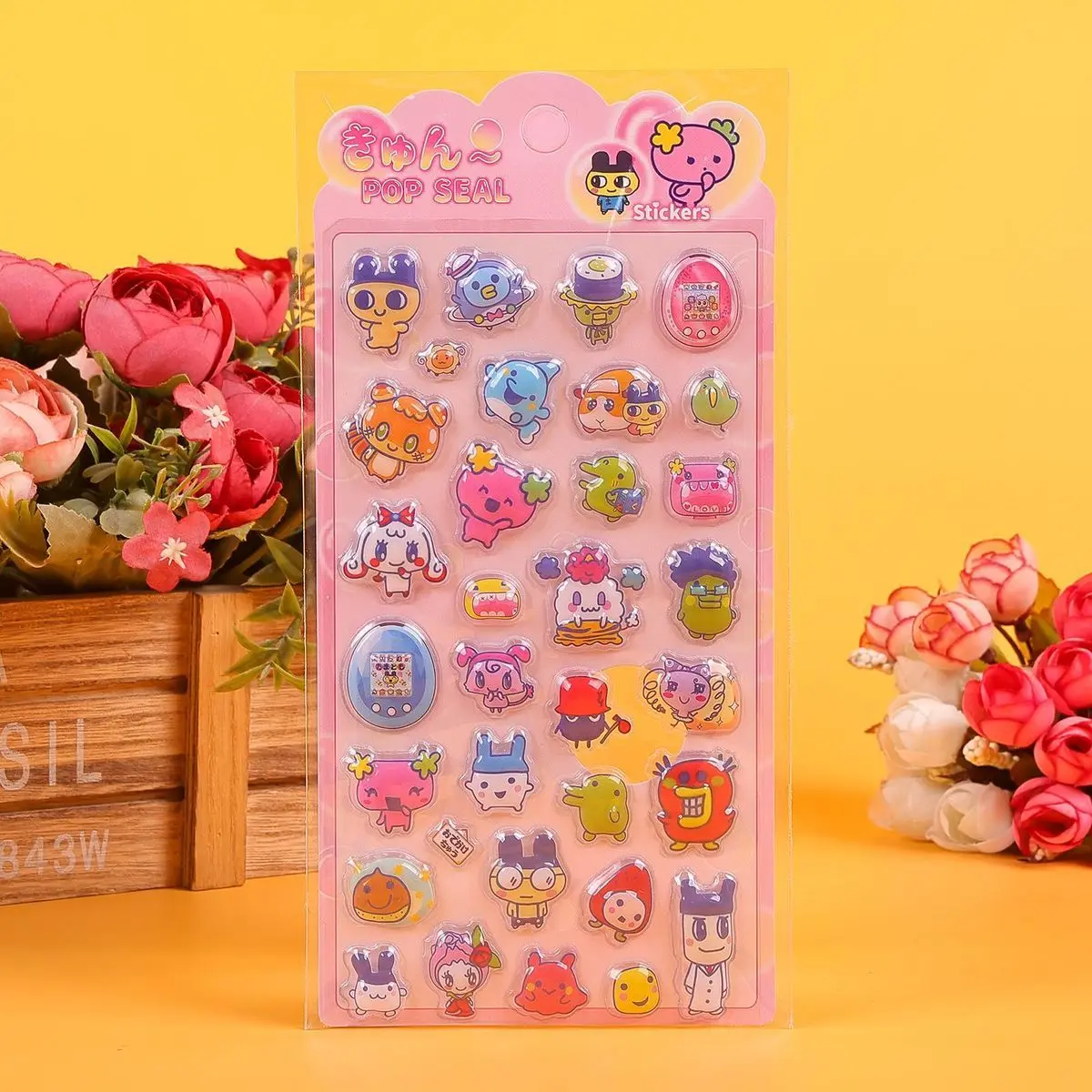 Heiße Tamagotchi 3D-Prägeaufkleber, 2026 Neue Bandai Niedliche Cartoon-DIY-Aufkleber für Handyhüllen & Computer-Desktop Großhandel – Detail 8