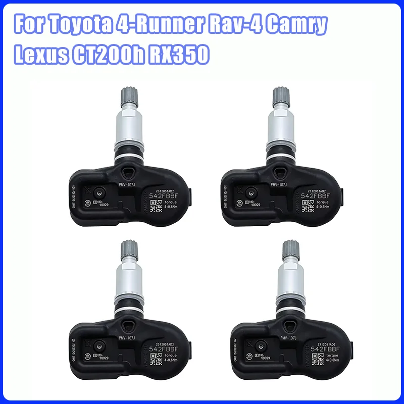 

4 шт. подходят для Toyota 4-Runner Rav-4 Camry Lexus CT200h RX350 датчик давления в шинах 42607-33021 4260733021 PMV-107J 315 Гц