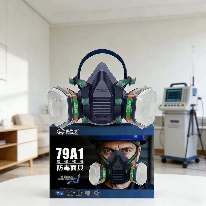 

Respirator Mask Half Mask Gas Mask Safe Reusable Respiratory Protection Against Dust Chemicals Pesticides Security Protection