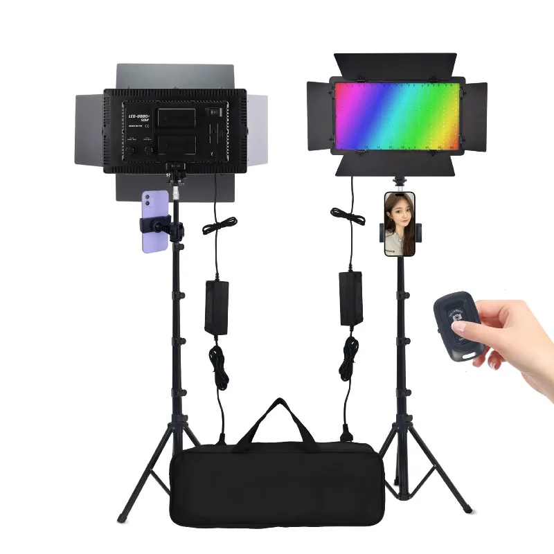 

LED 680 Tablet light Mobile phone selfie live RGB filling light dedicated video shooting lighting light External battery