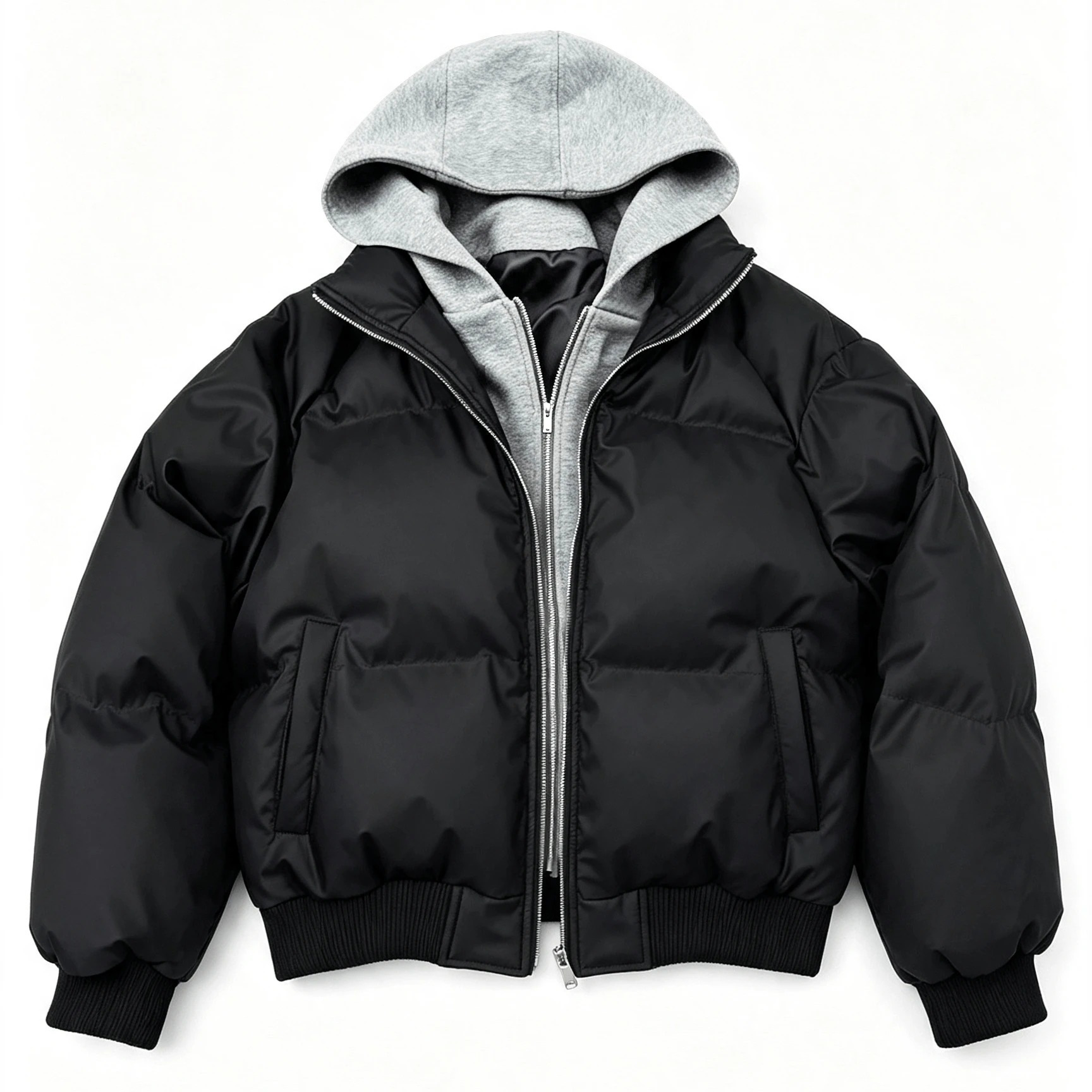 Winter Men's Warm Coat Korean Women's Black Hoodie Jacket Harajuku High Street Zipper Coat High Quality Hot Selling Men Clothes