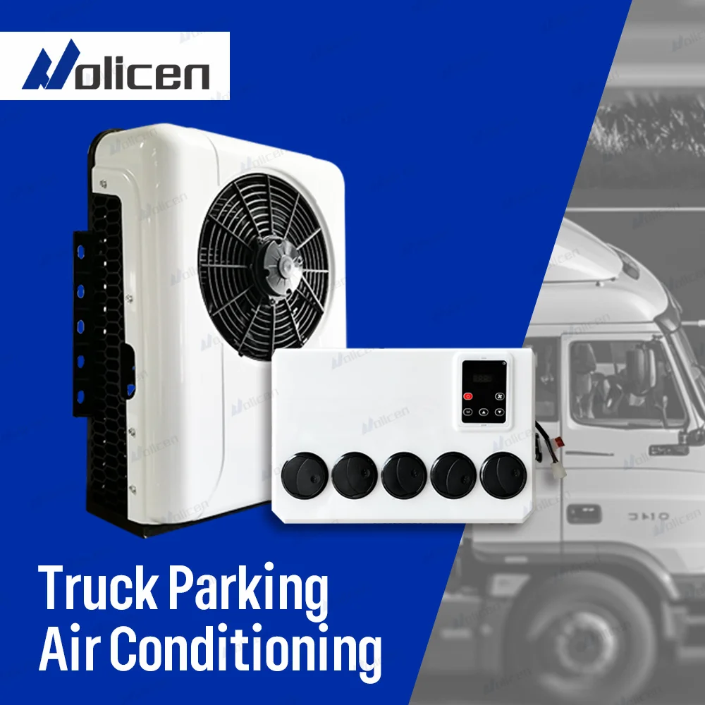 12V 24V Parking Air Conditioner, Heavy Duty Split Truck AC Unit for Caravan, Camper and Cabin, Auto Air Conditioning System,20KG