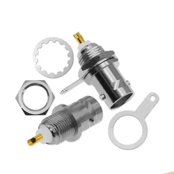 BNC Female Socket Solder Connector Chassis Panel Mount Coaxial Cable For Welding Machine Parts Monitor Accessories