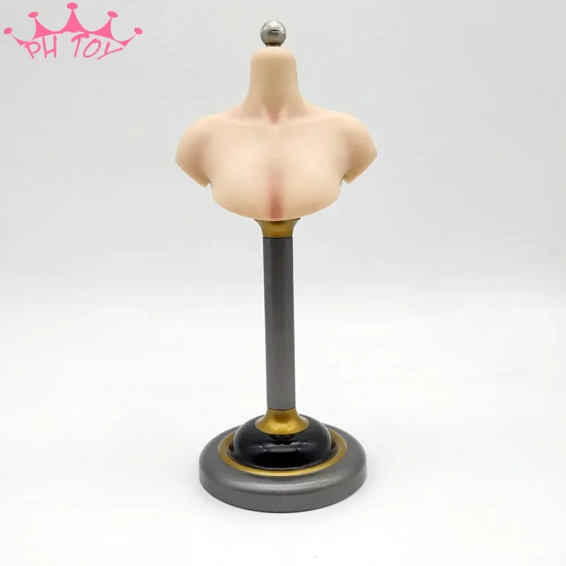 1/6 Scale Female Soldier Half Bust Stand Platform Model Pale/suntan Color for 12in Girl Head Sculpt Action Figure Toys