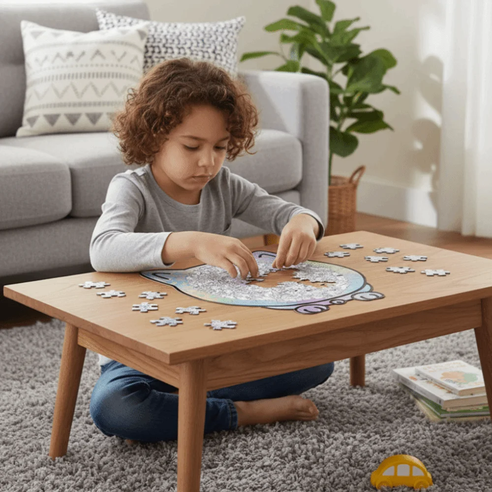 

Brain Burning Cat Puzzle Irregular Puzzle Animal Puzzle Cute Kitten Cat Shaped Wooden Puzzle DIY Assembly Colored