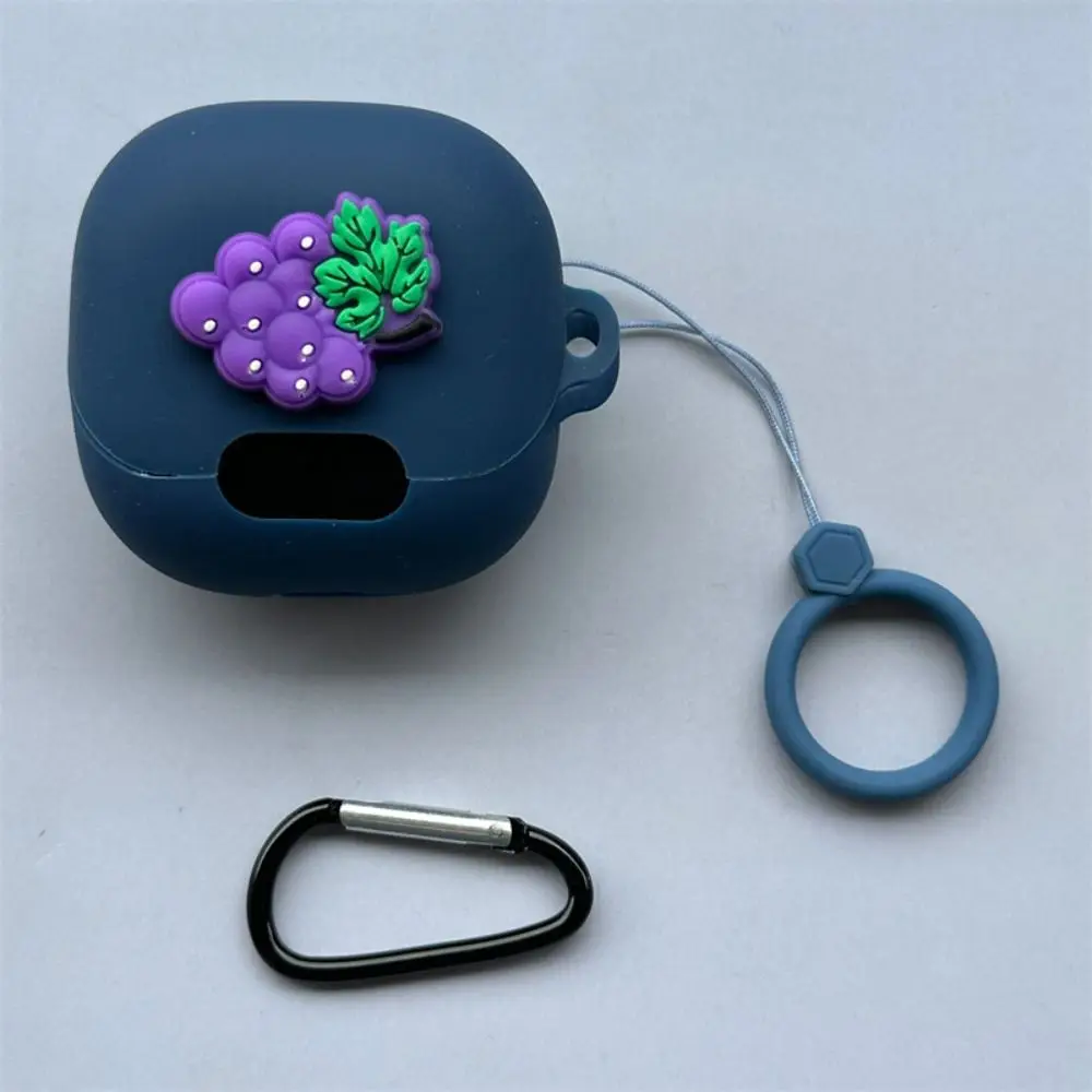Custodia protettiva per auricolari Bluetooth in silicone Custodia protettiva antiurto antipolvere per cuffie Anello per dito per Anker Soundcore Liberty4 NC