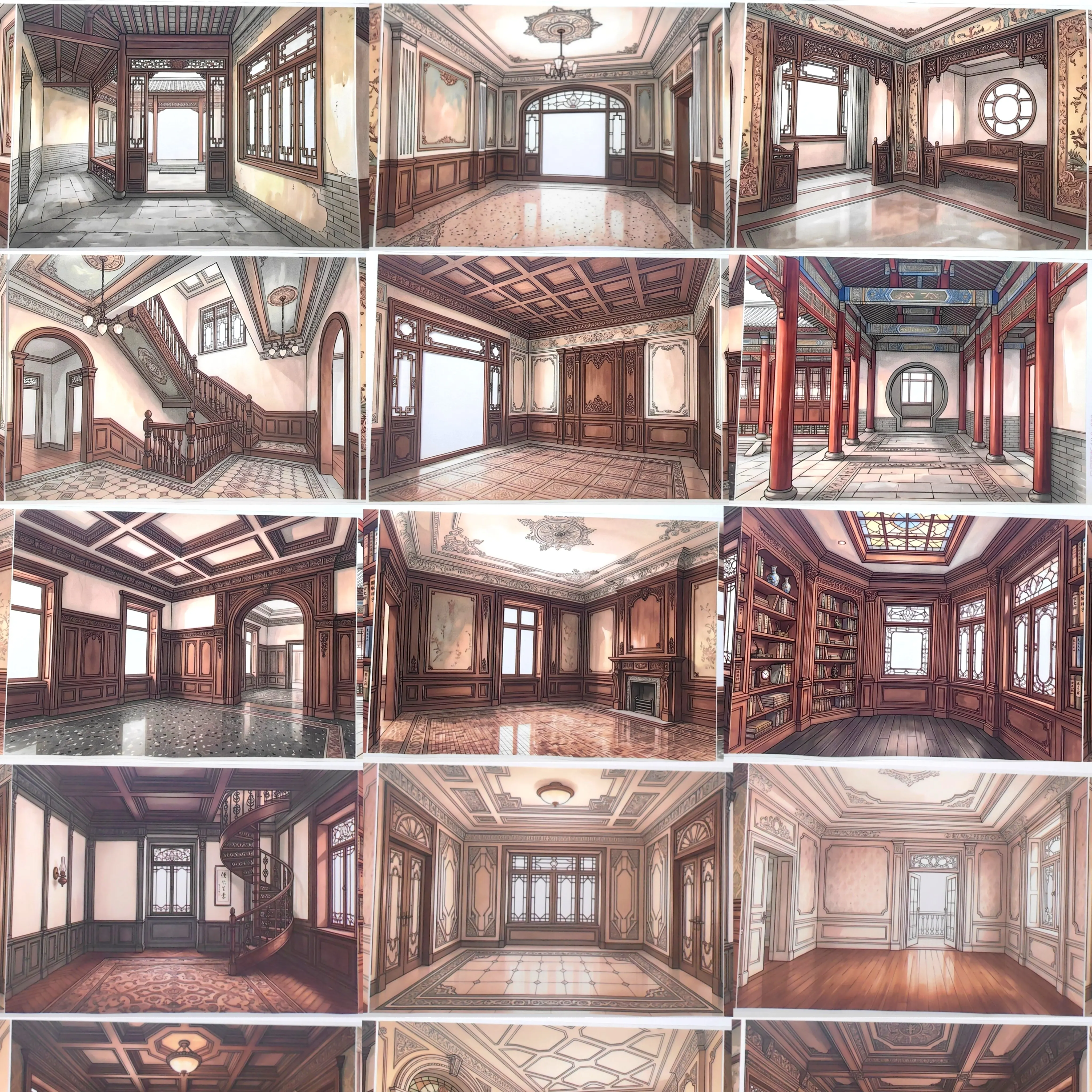 Zhai Mao Ju Limited Washi PET Tape Sample Republic of China Ancient Interior Outdoor Partition Furniture Decor Tape For Journal