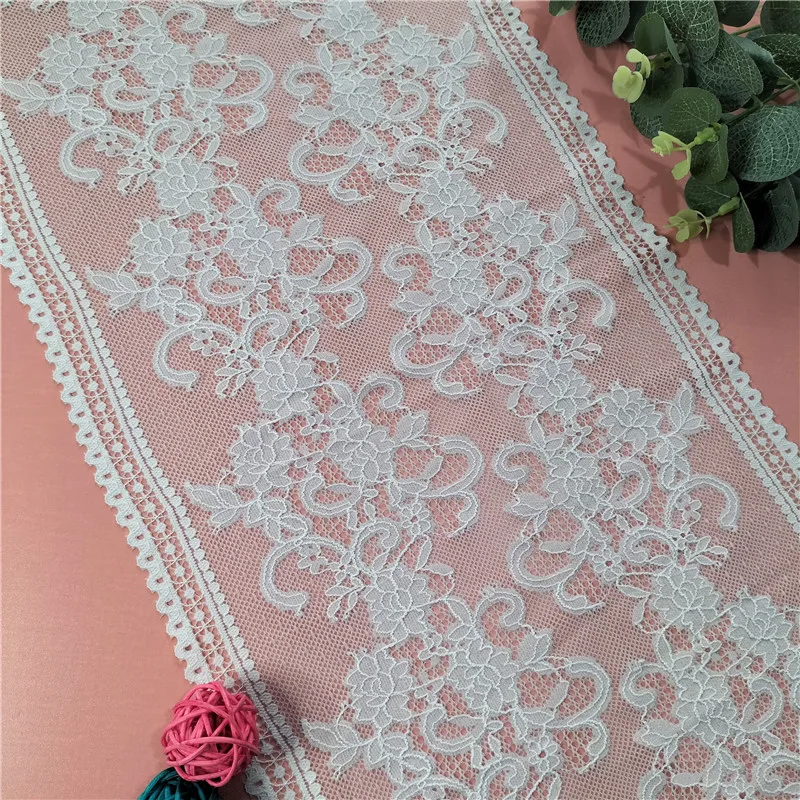 E4801 2024 White light purple 24.5CM Polyamide DIY Wedding Dress Elastic Lace Underwear Clothing Accessories E4801