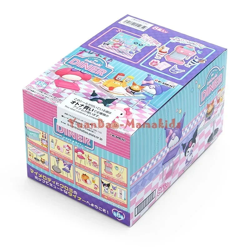 Original Re-ment Sanrio Hello Kitty Mistery Box Diner Kuromi Dining Room Kawaii Anime Figure Candy Toy Blind Boxes