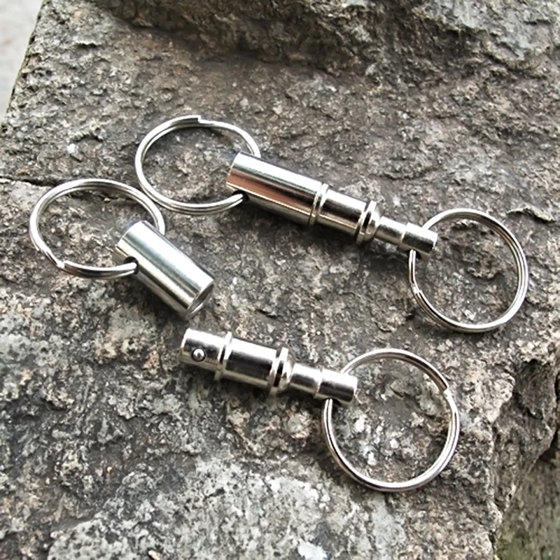 Detachable Keyring Pull Apart Metal Keychain Key Holder Dual Split Quick Release Key Chain Lock Holder Removable Jewelry Making image 2
