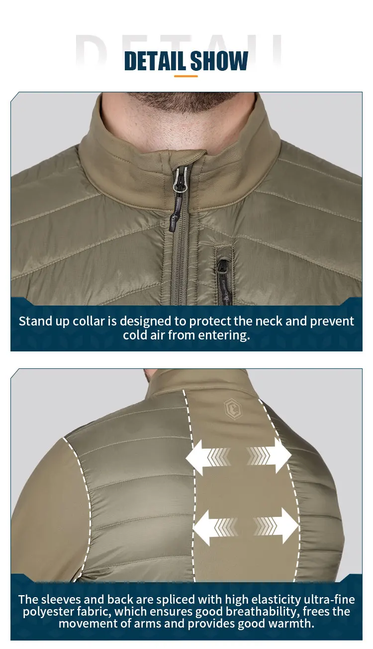 Emersongear Blue Label Snow Panther Mittellagige Thermojacke Wärmemantel Sweatshirt Oberbekleidung Sport Camping Pendler EMB9757 – Detail 6