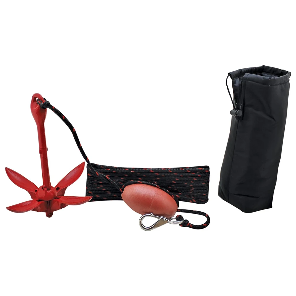SSTT New 1.5 lb Folding Marine Kayak Anchor Kits with 40 ft Rope Accessories for Fishing Kayaks Canoe Jet Ski SUP Paddle Board