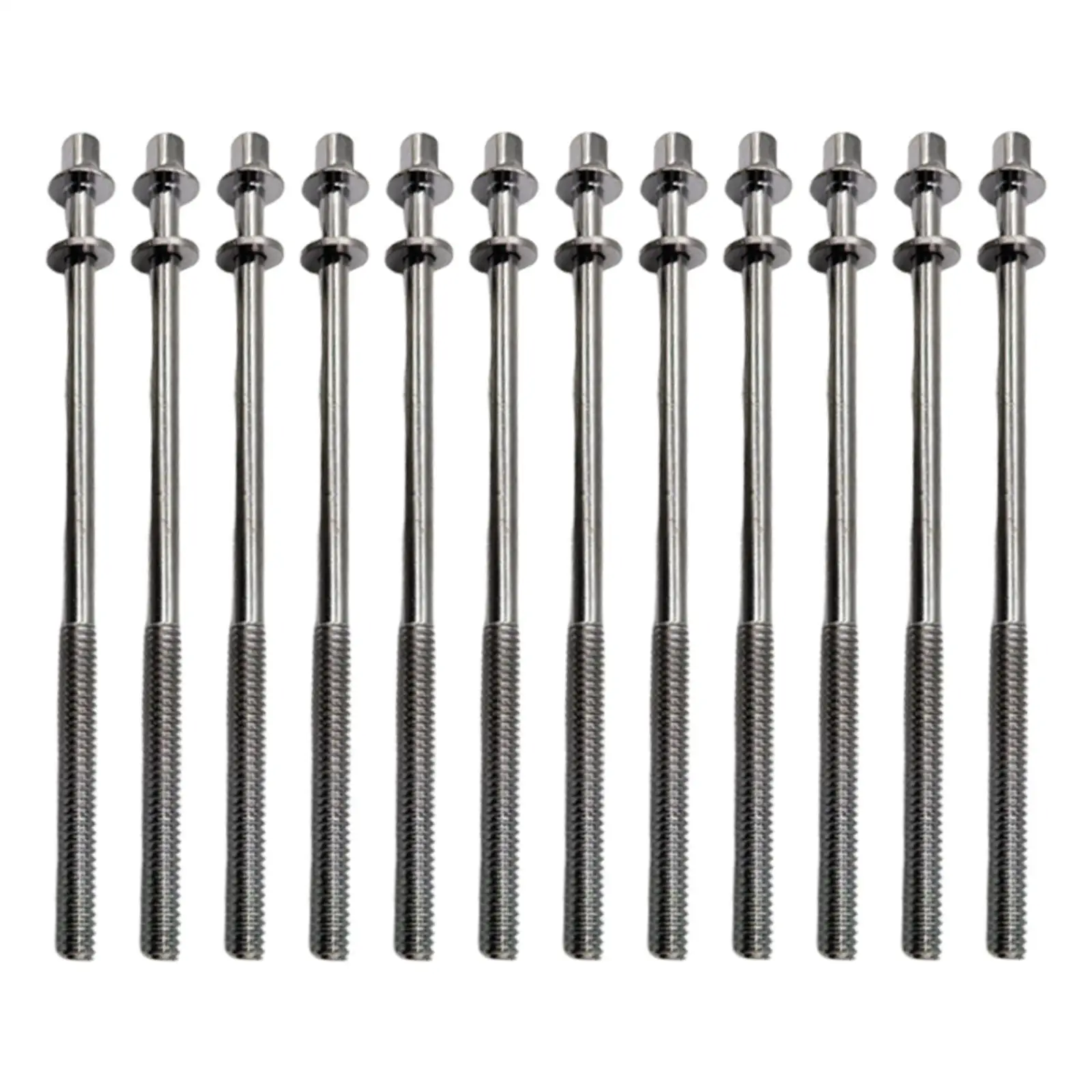 12x Drum Screw Rustproof Metal Accessory Percussion Instrument Parts Replacement Hardware Drum Kit Screws Drum Tension Rods