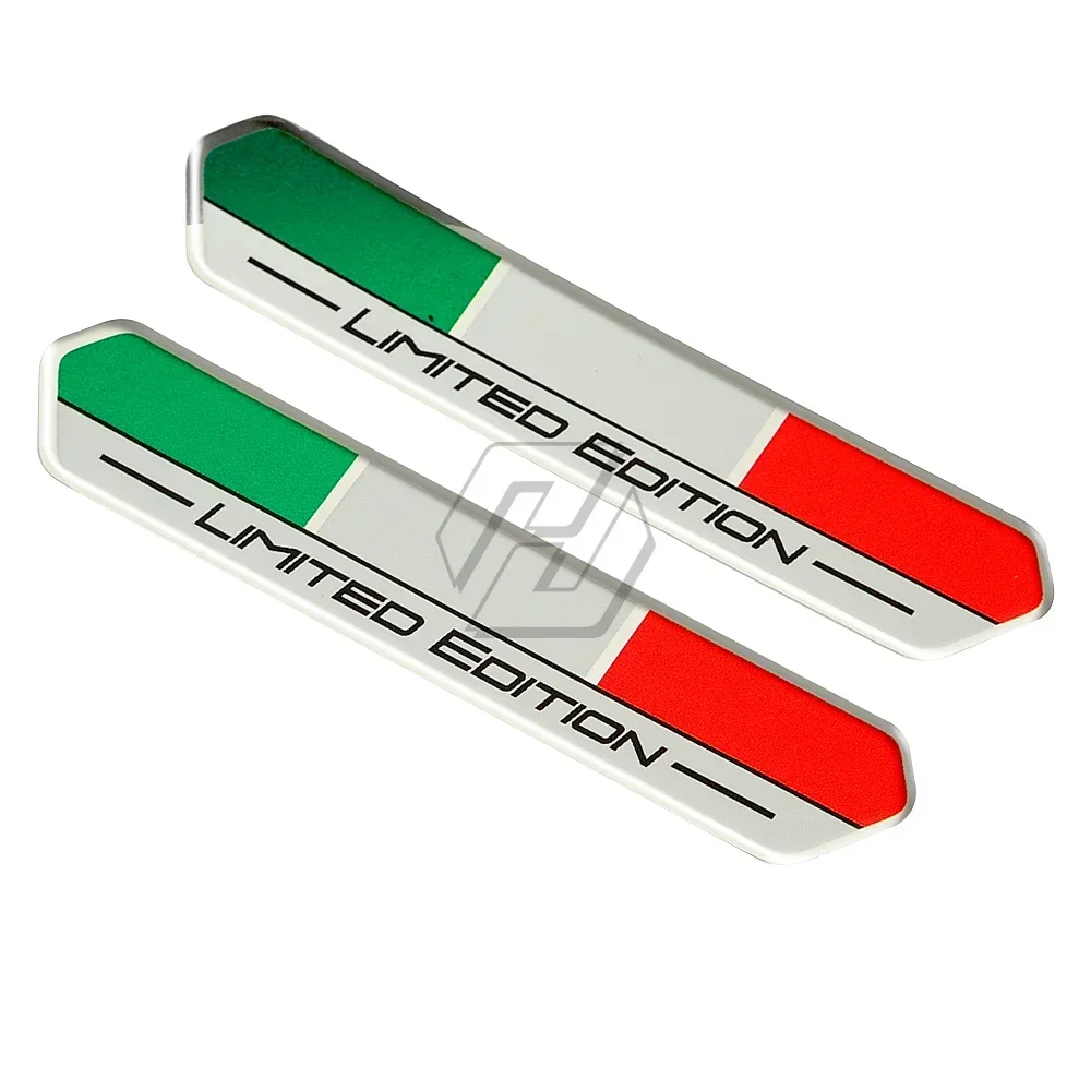 For Piaggio Vespa Aprilia Ducati Italy Flag Sticker Limited Edition Sticker 3D High Gloss Domed Gel Finish for Car Decals