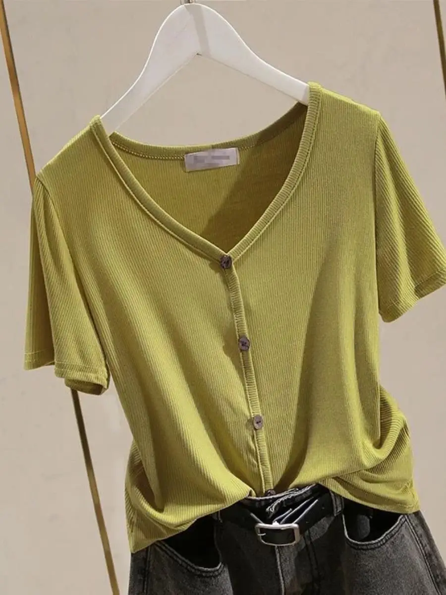 おしゃれなスリムフィットモーダル半袖tシャツベースレイヤートップス3点セット-夏2026新作-大きいサイズ服